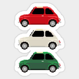 Fiat 500 Pixelart Sticker